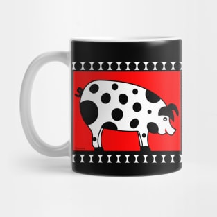 Cute Polka Dot Pig Mug